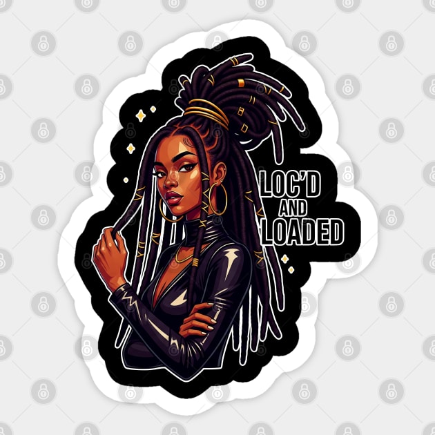Loc'd and Loaded Natural Hair Sticker by UrbanLifeApparel